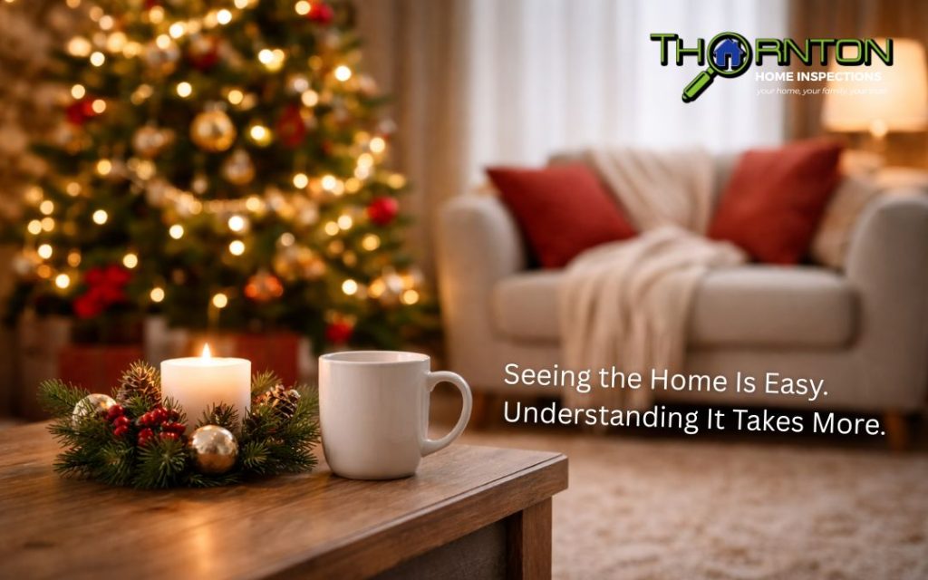 Calm holiday living room representing a quiet and well cared for home